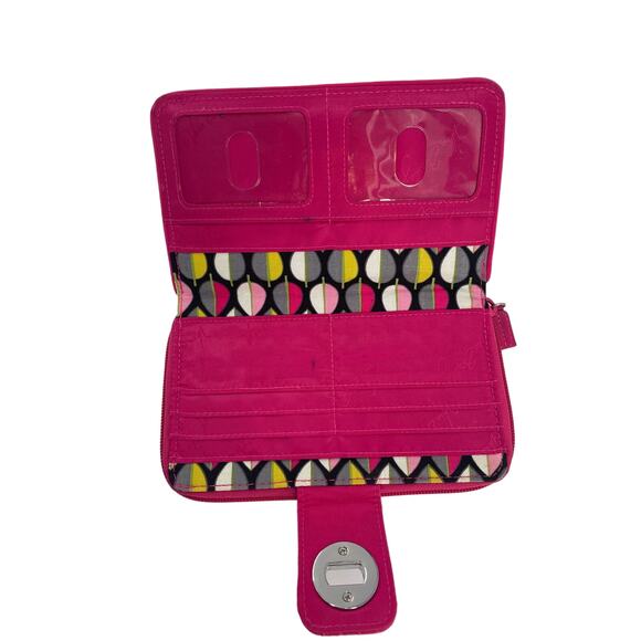 Vera Bradley Turn Lock Wallet Pink - Picture 4 of 5